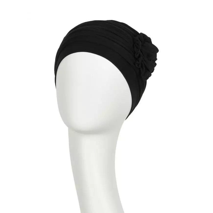 Turban Lotus - Negru - peruciprofesionale