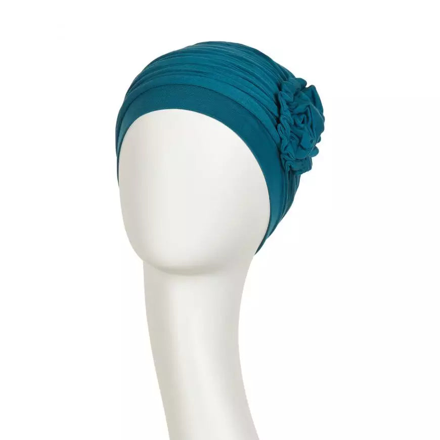 Turban Lotus - Albastru Ocean - peruciprofesionale