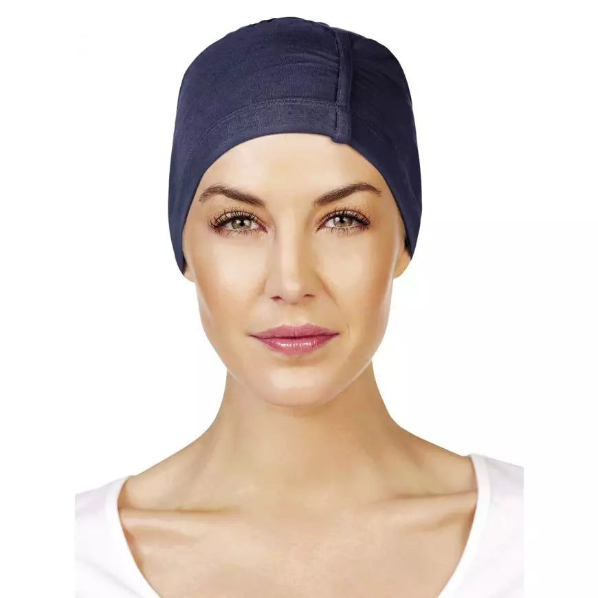 Turban Chandra Night Cap - Albastru Melange - peruciprofesionale