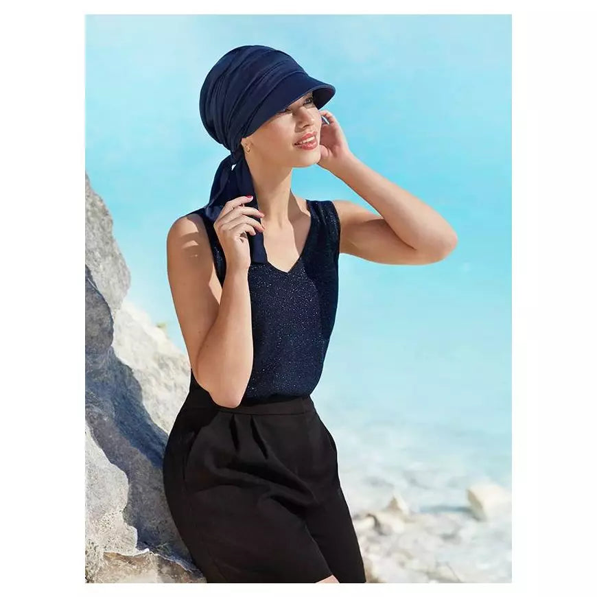 Turban B.B. Briana Sun Cap - Albastru Inchis - peruciprofesionale